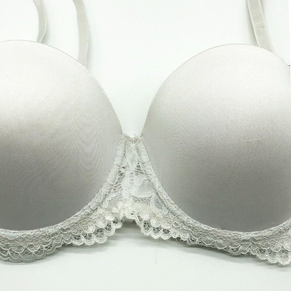 Rene Rofe Bra 36C Womens White Lace Multi-Way Straps Push-Up Underwire 1-PC - Picture 2 of 8